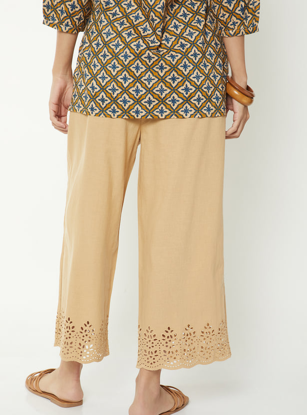 Women Schiffli Hem Palazzo