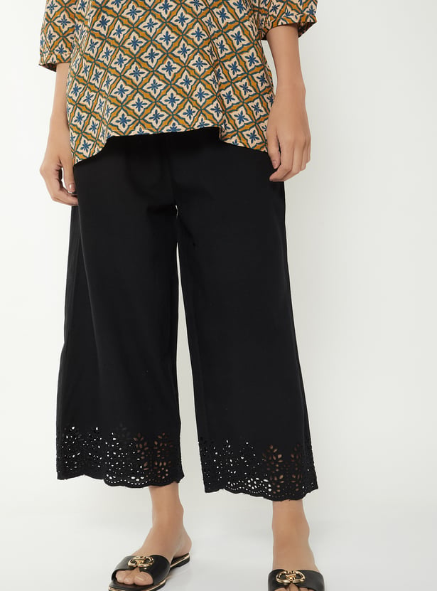 Women Schiffli Hem Palazzos