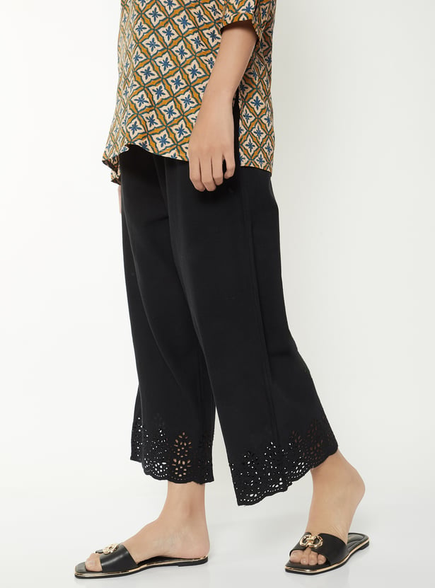 Women Schiffli Hem Palazzos