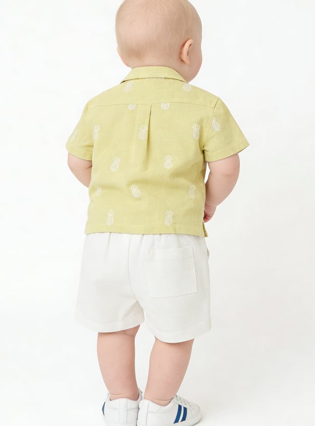 Boys Embroidered Shorts Set