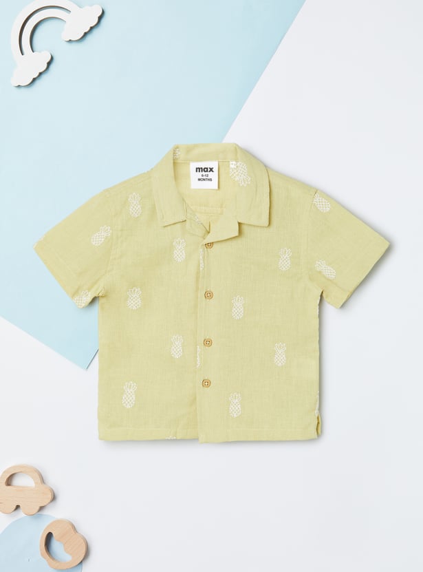 Boys Embroidered Shorts Set
