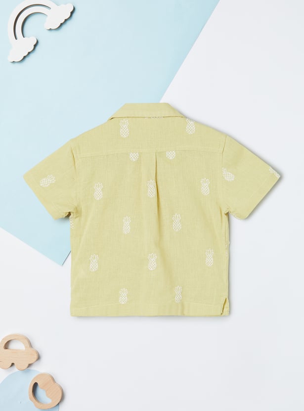 Boys Embroidered Shorts Set