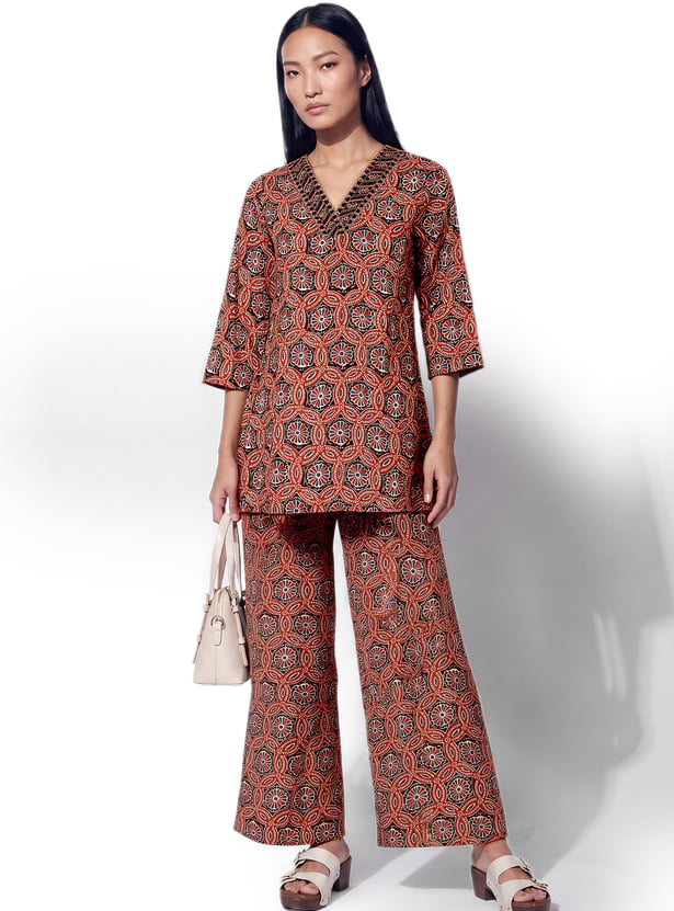 Women Printed Straight Kurti
