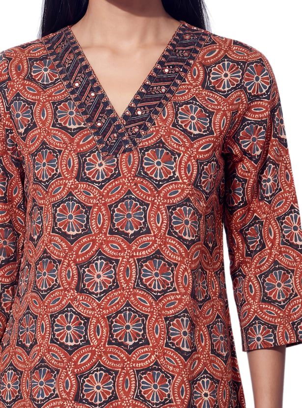 Women Printed Straight Kurti