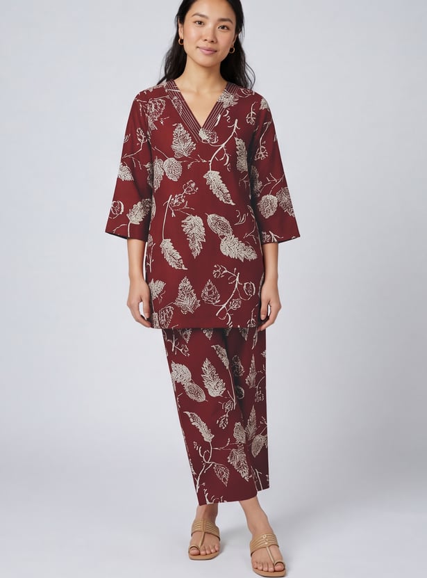 Women Printed Straight Kurta Set