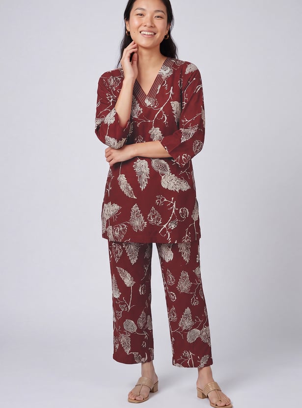 Women Printed Straight Kurta Set