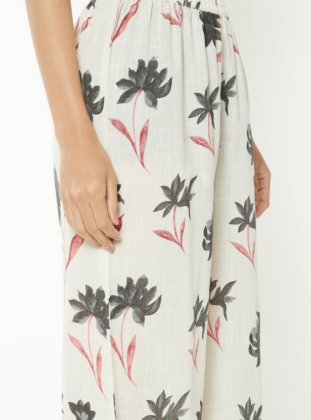 Women Floral Print Straight Kurta Set