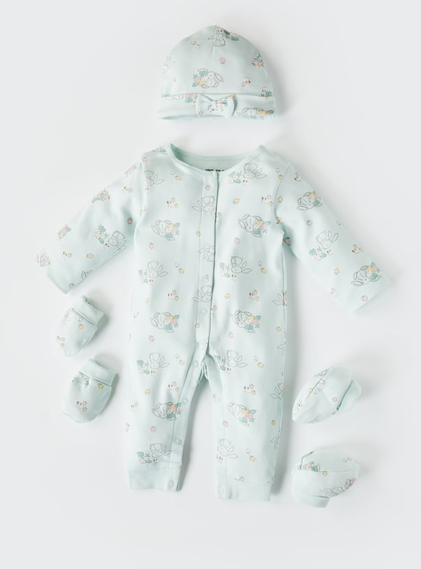 Infant Girls Printed Gift Set- Pack of 7