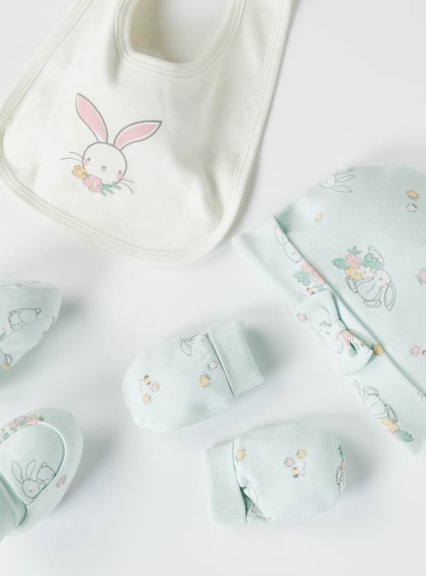 Infant Girls Printed Gift Set- Pack of 7