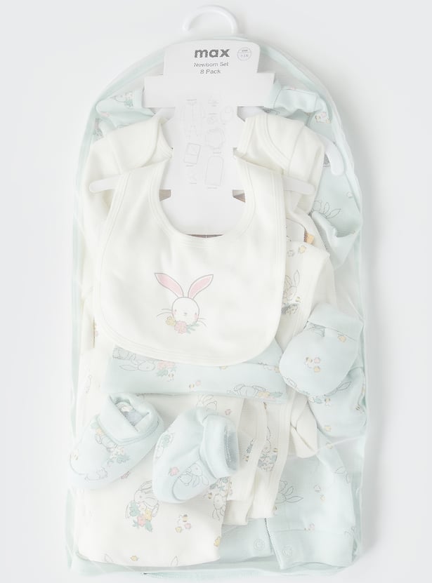 Infant Girls Printed Gift Set- Pack of 7