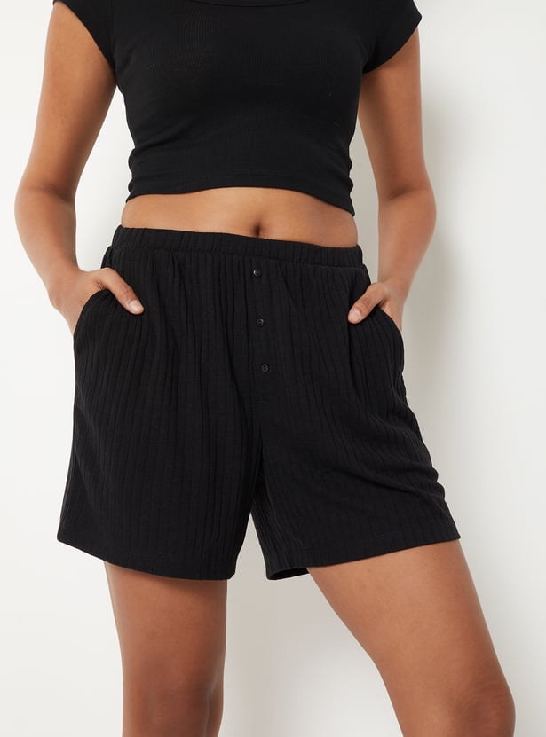 Women Textured Shorts