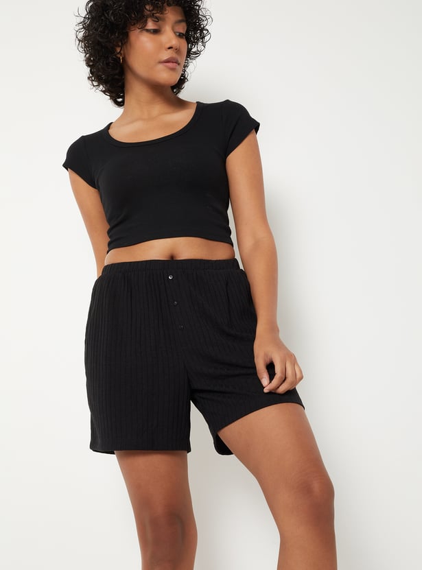 Women Textured Shorts