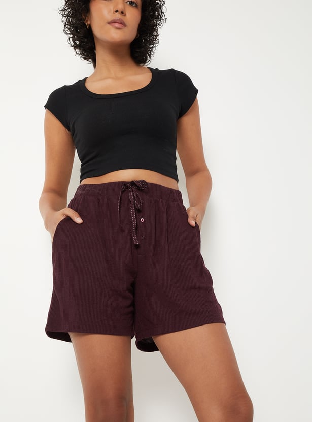 Women Textured Shorts