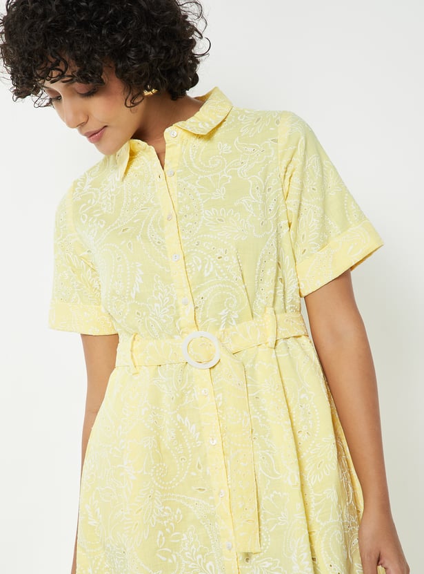 Women Printed Shirt Dress