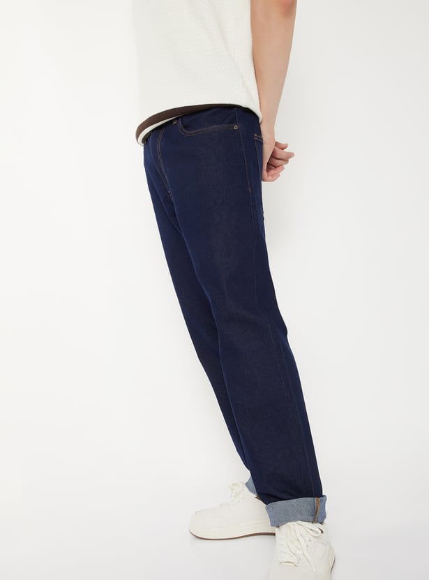 Men Solid Straight Fit Jeans