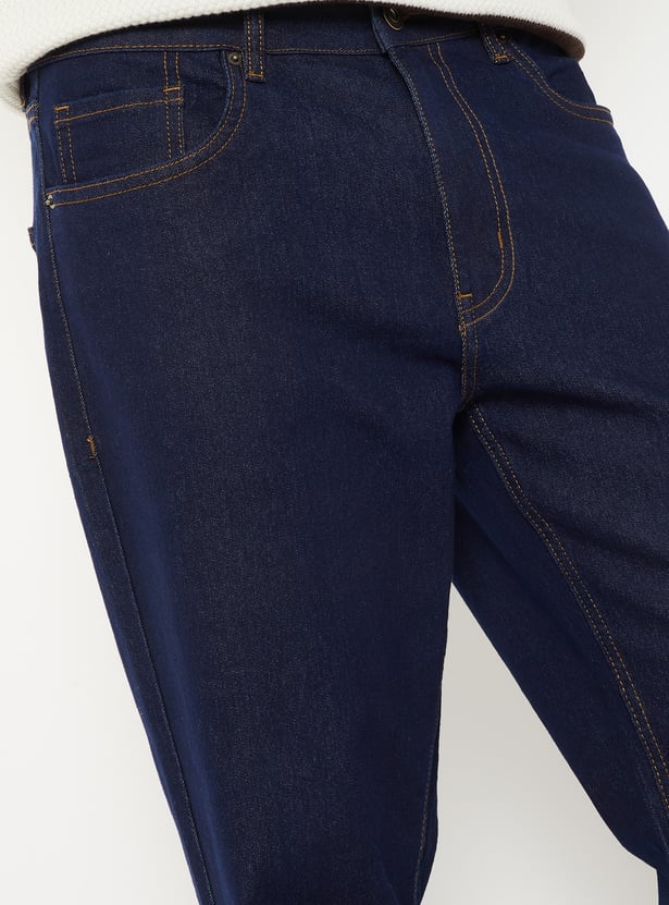 Men Solid Straight Fit Jeans