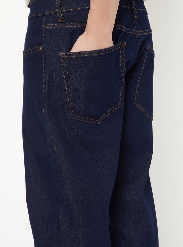 Men Solid Straight Fit Jeans