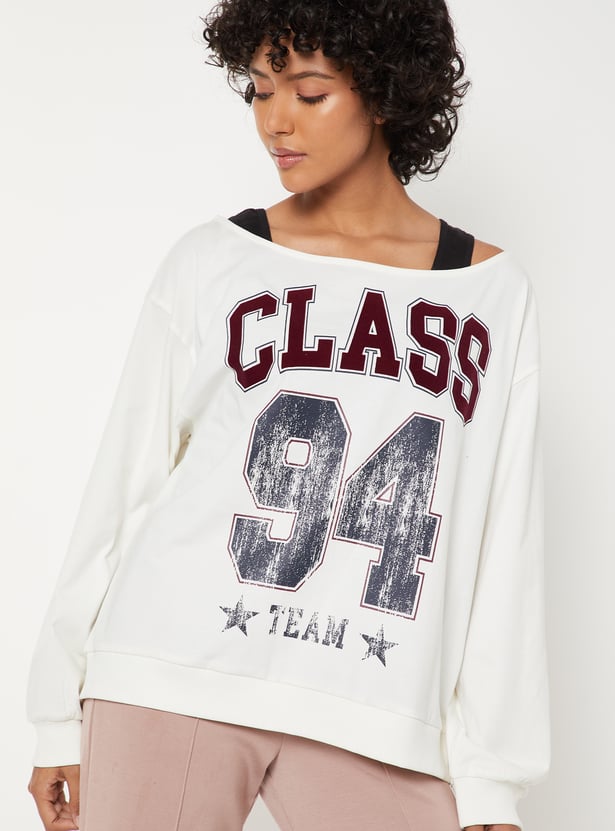 Women Printed Boxy Sports T-shirt