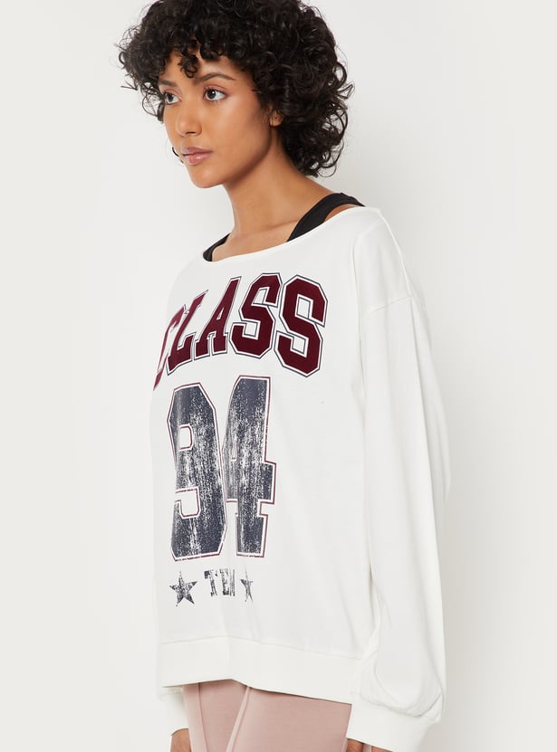 Women Printed Boxy Sports T-shirt
