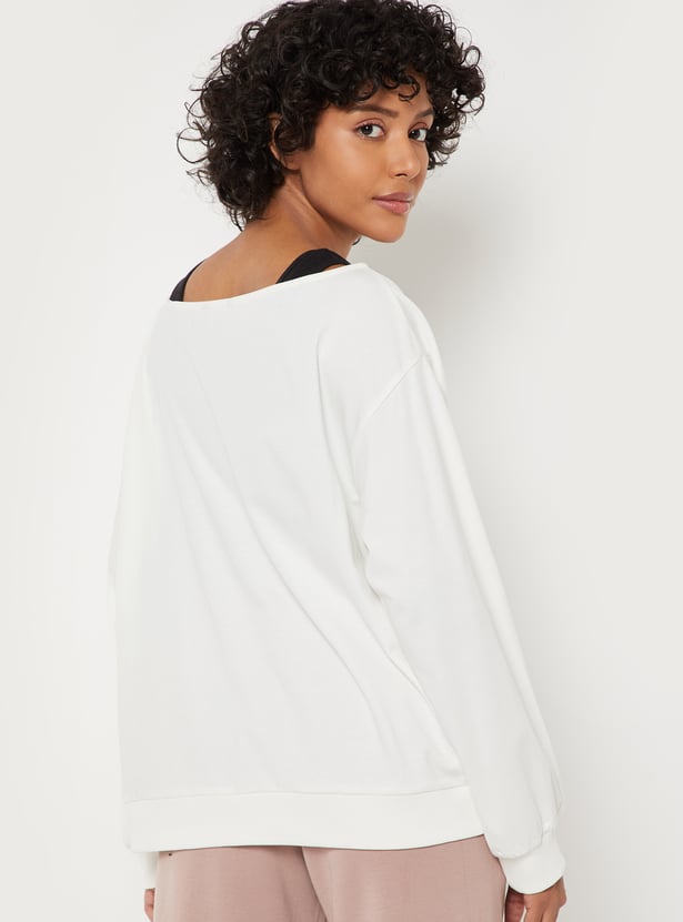 Women Printed Boxy Sports T-shirt