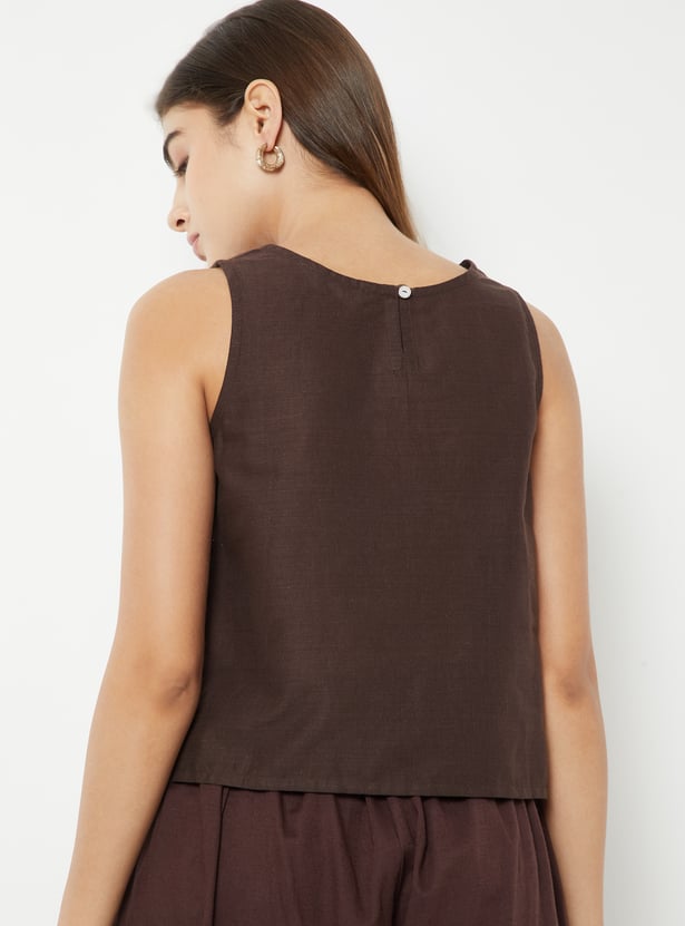 Women Embroidered Sleeveless Top