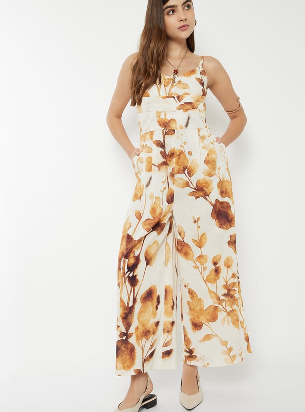 Women Printed Sleeveless Jumpsuit