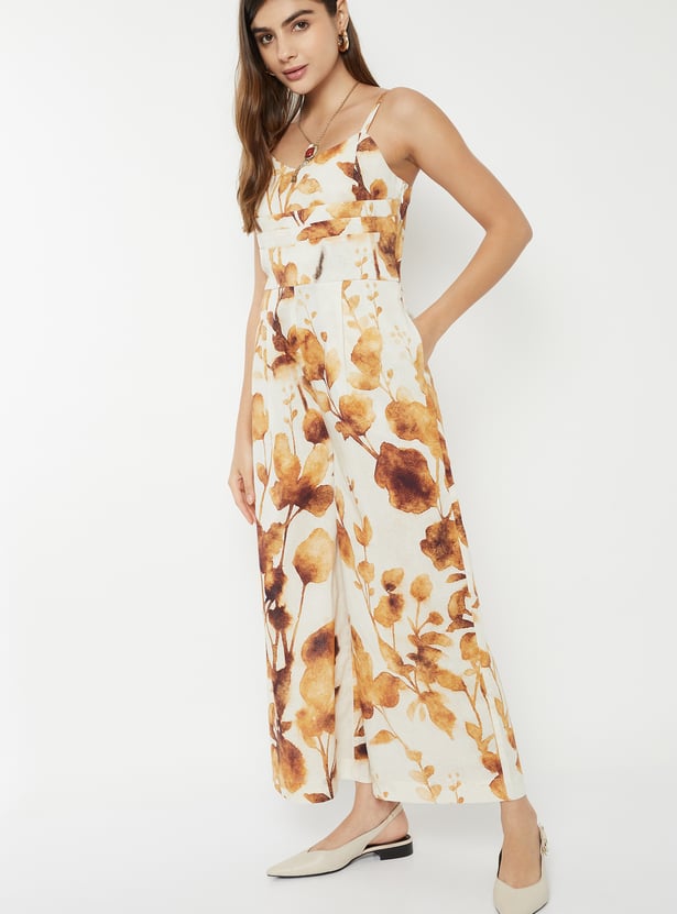 Women Printed Sleeveless Jumpsuit