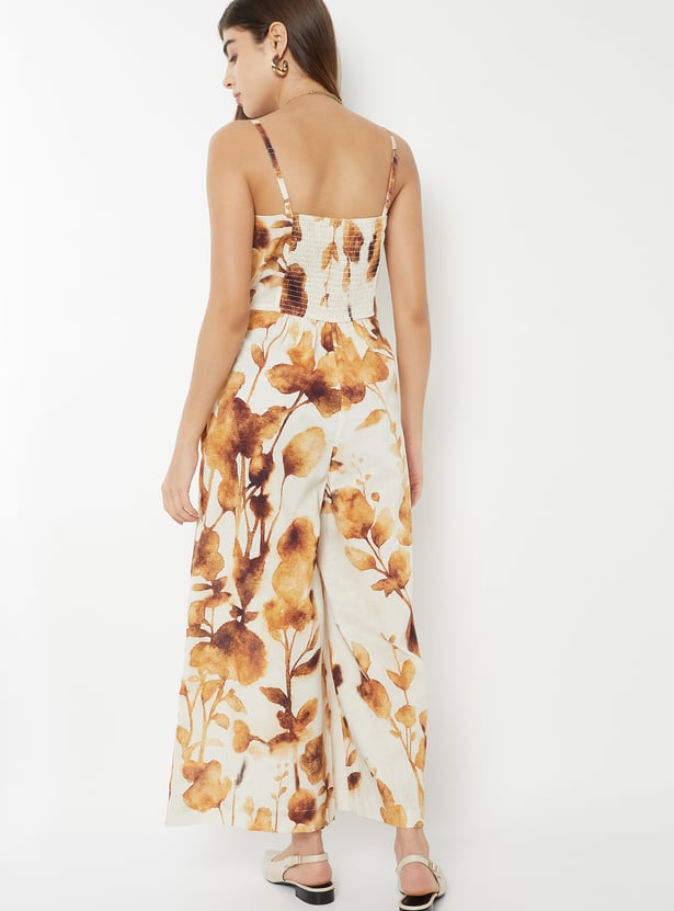 Women Printed Sleeveless Jumpsuit