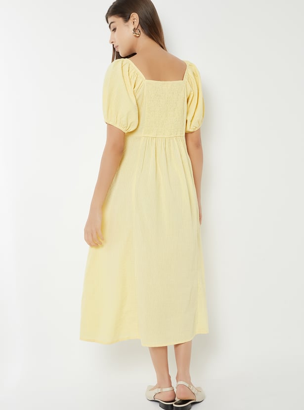 Women Striped A-line Dress