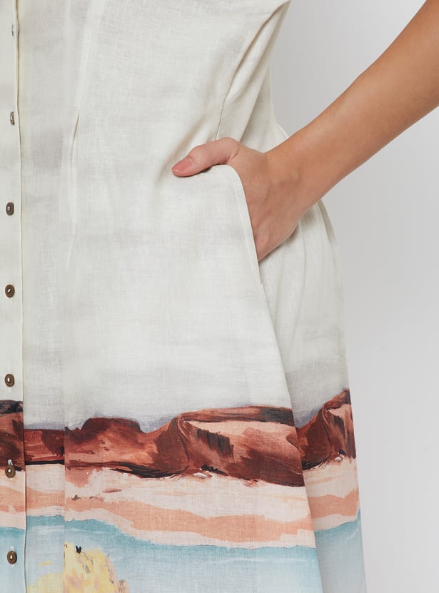 Women Printed Shirt Dress