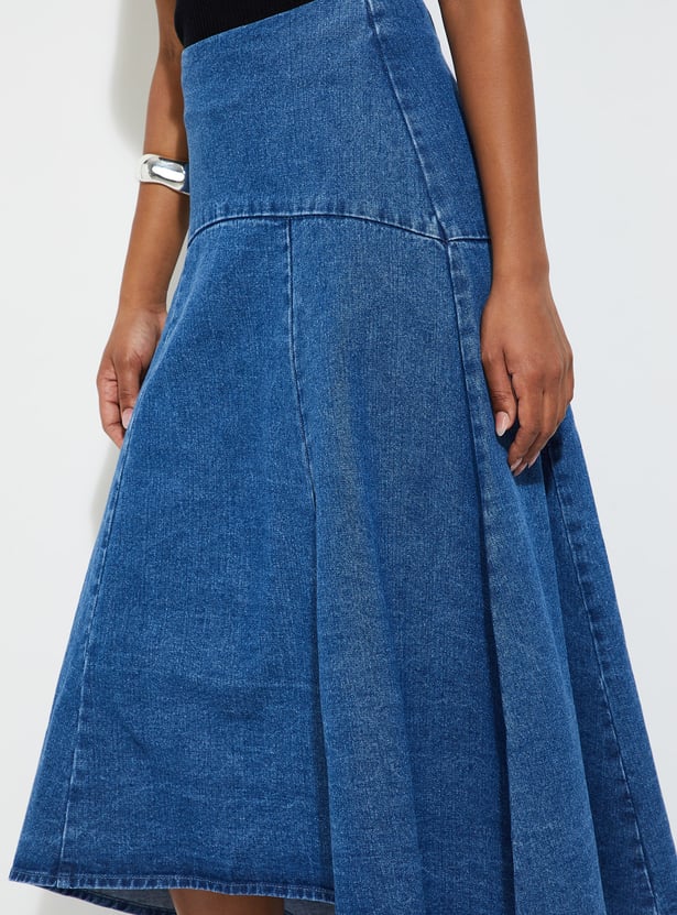 Women Solid Skater Skirt