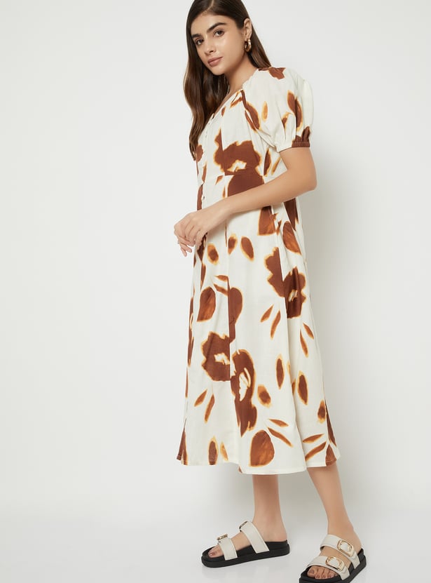 Women Printed A-line Dress