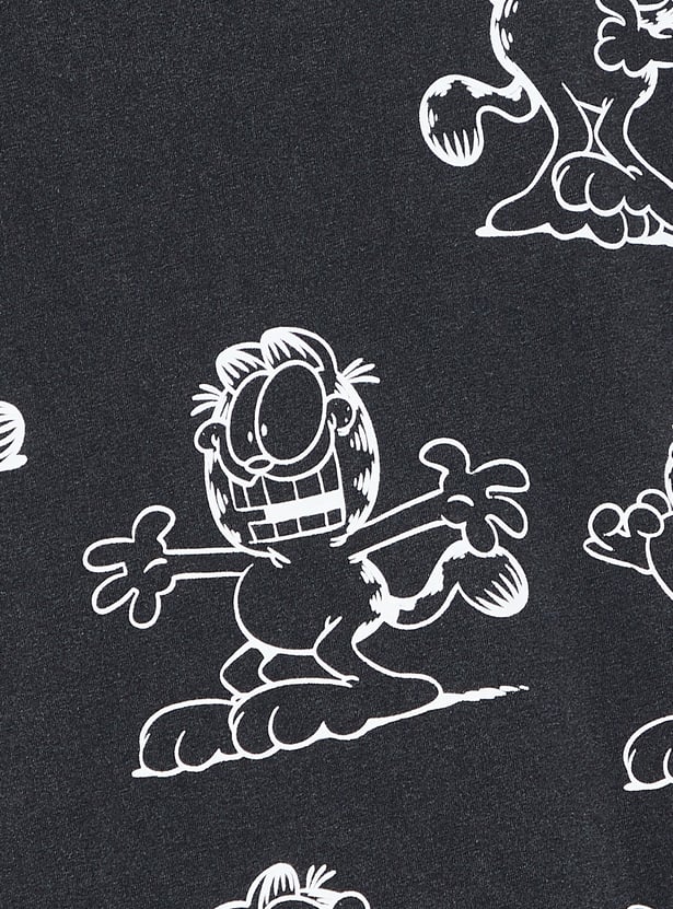 URB_N Women Oversized Garfield Print T-shirt