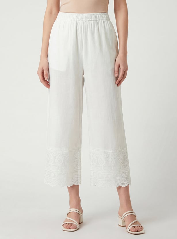 Women Embroidered Palazzos