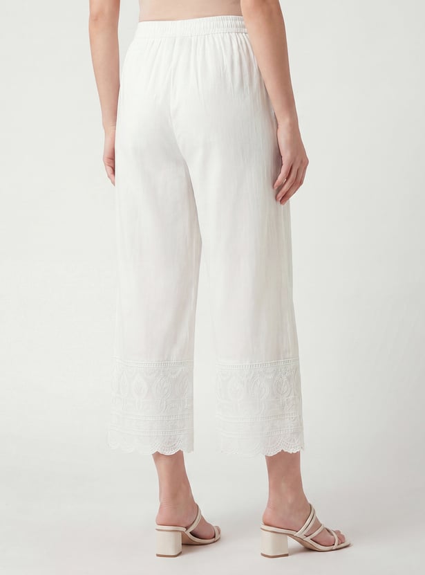 Women Embroidered Palazzos
