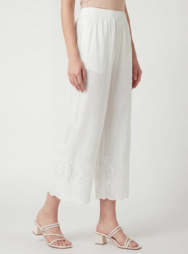 Women Embroidered Palazzos