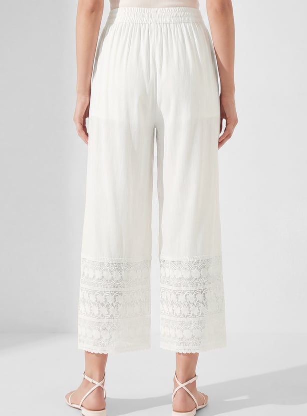 Women Embroidered Palazzos