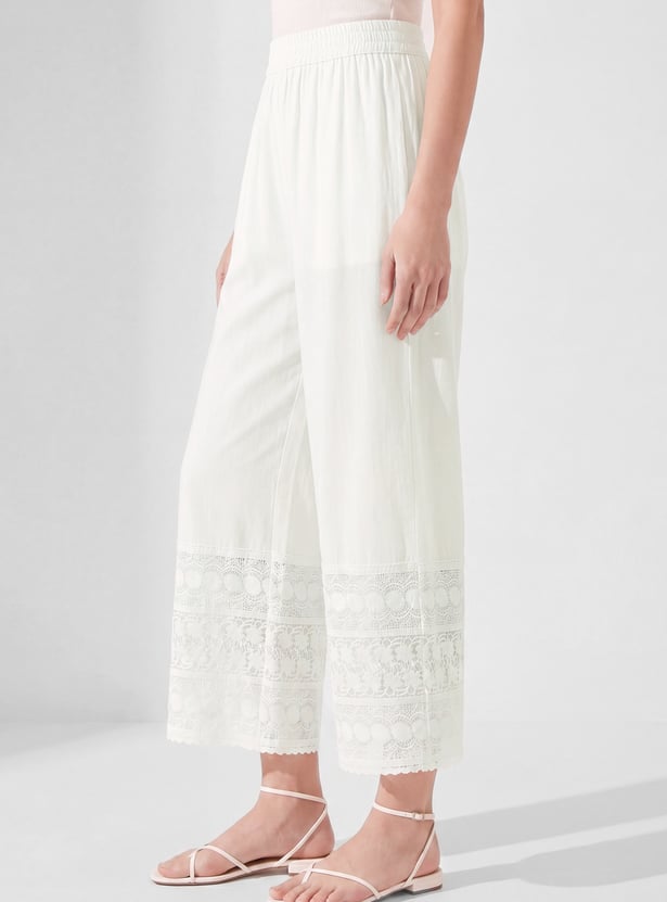 Women Embroidered Palazzos