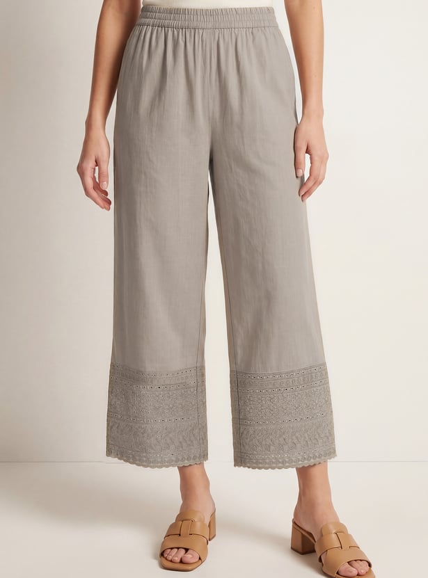 Women Embroidered Palazzos