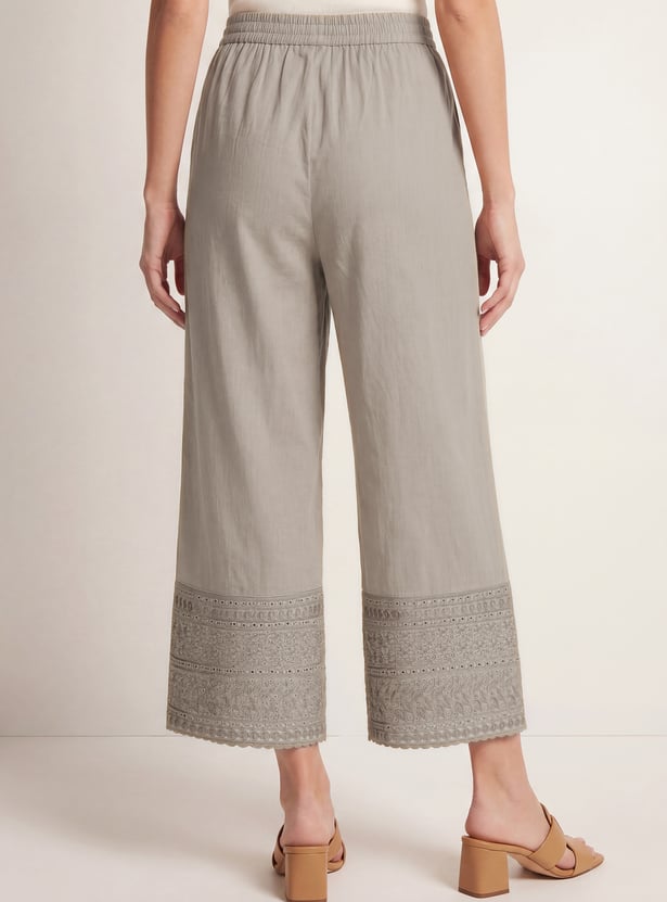 Women Embroidered Palazzos