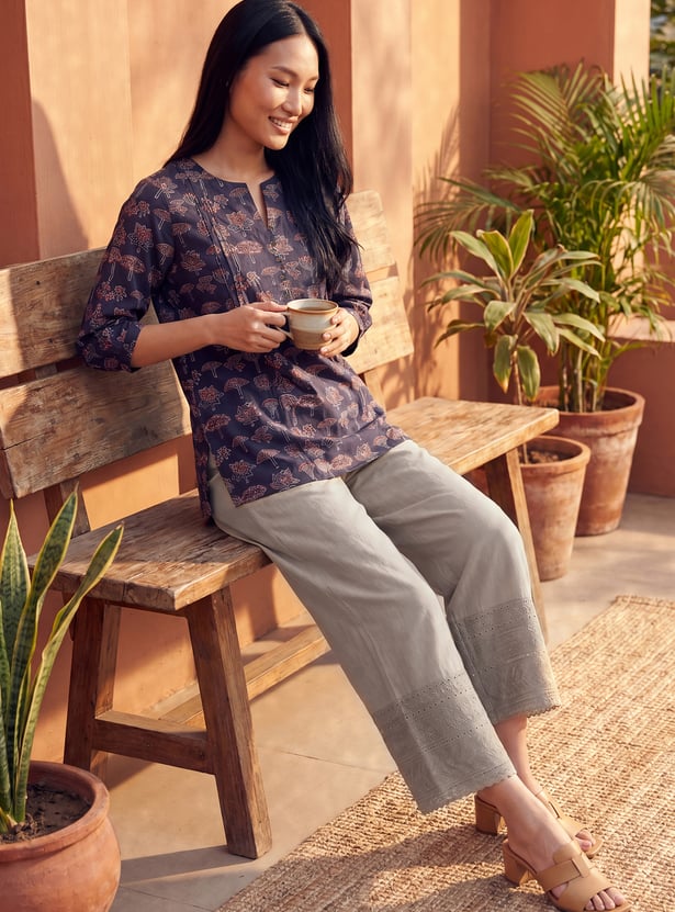 Women Embroidered Palazzos