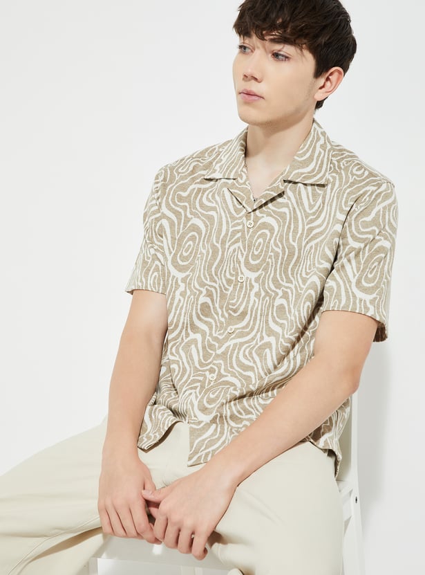 URB_N Men Jacquard Resort Shirt
