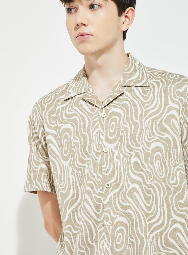 URB_N Men Jacquard Resort Shirt