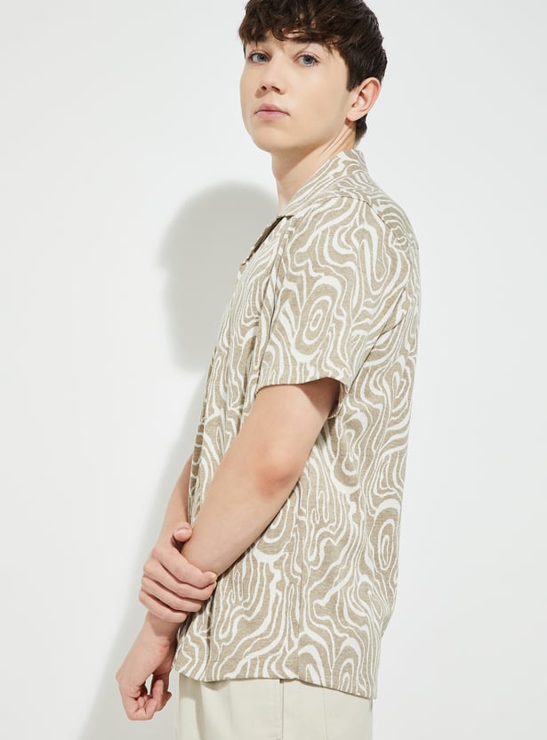 URB_N Men Jacquard Resort Shirt