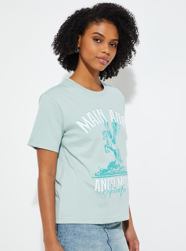 URB_N Women Printed Relaxed Fit T-shirt