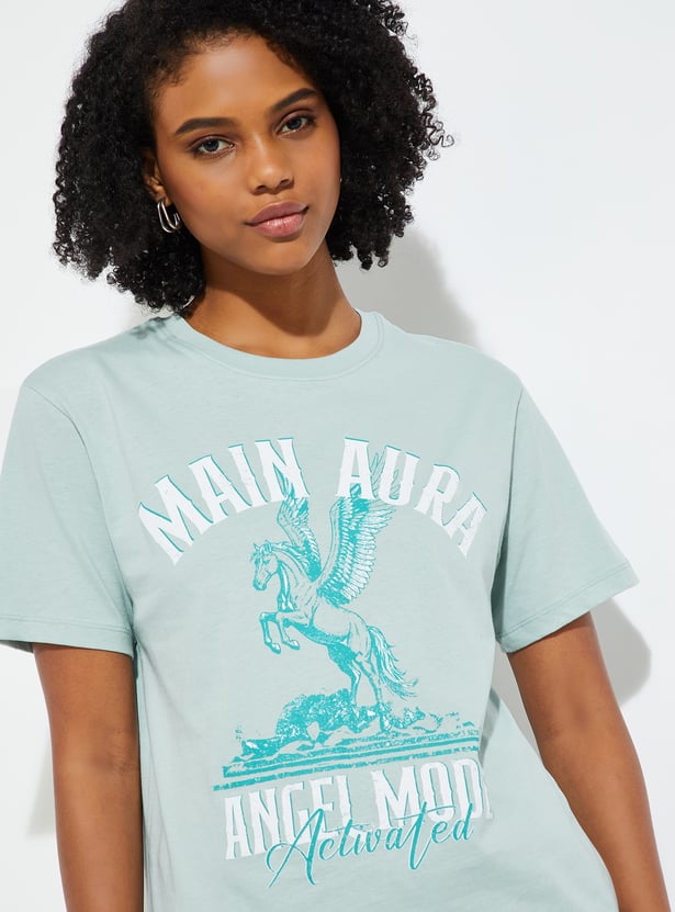 URB_N Women Printed Relaxed Fit T-shirt