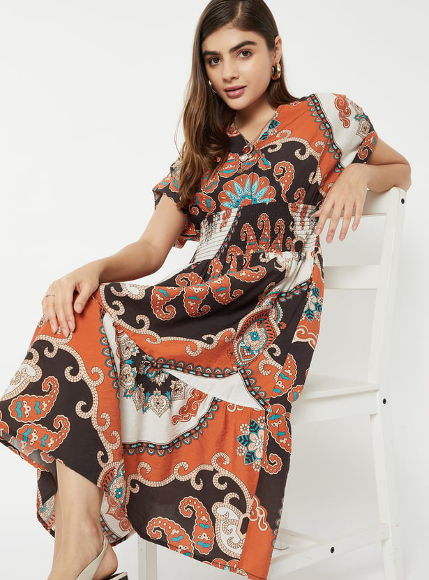 Women Paisley Print A-line Dress