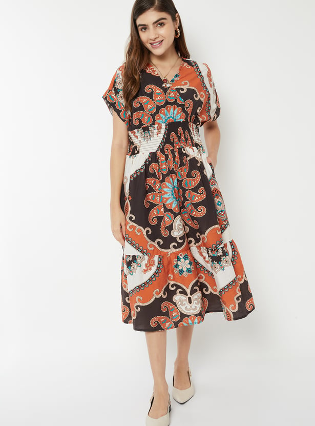 Women Paisley Print A-line Dress
