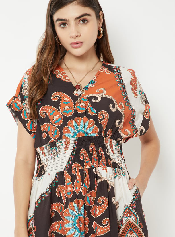 Women Paisley Print A-line Dress