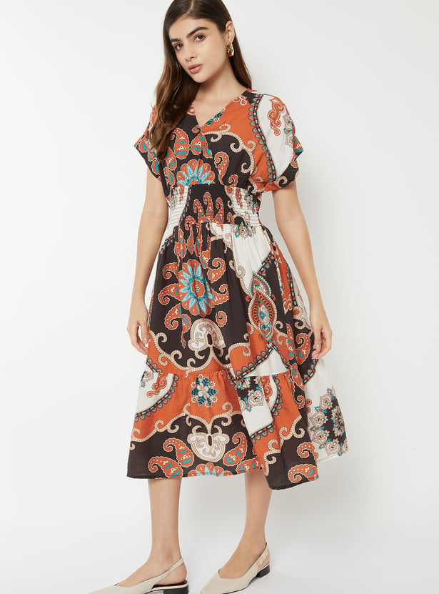 Women Paisley Print A-line Dress